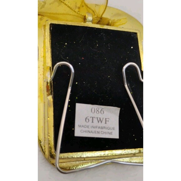 Bombay Christmas Stocking Ornament Photo Picture Frame Faux Rhinestone - Picture 8 of 14